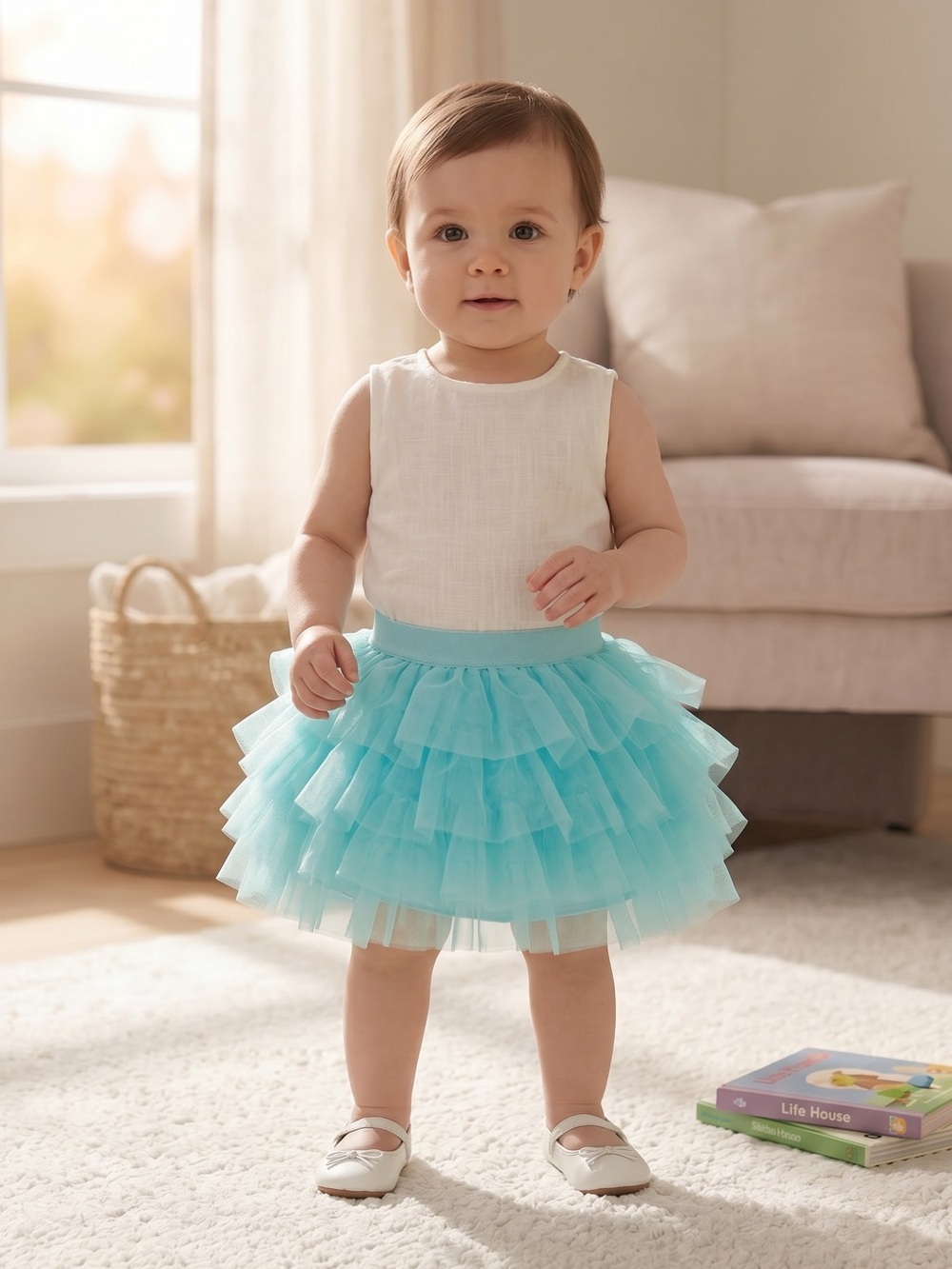 Gymboree Aqua Layered Tulle Skirt